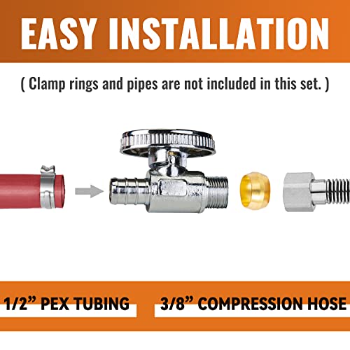 image for SUNGATOR 10-Pack Straight Stop Valve, 1/2