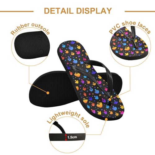 Flip Flop Sandals Cute Mushroom Print for Women Men Beach Outdoor XS3