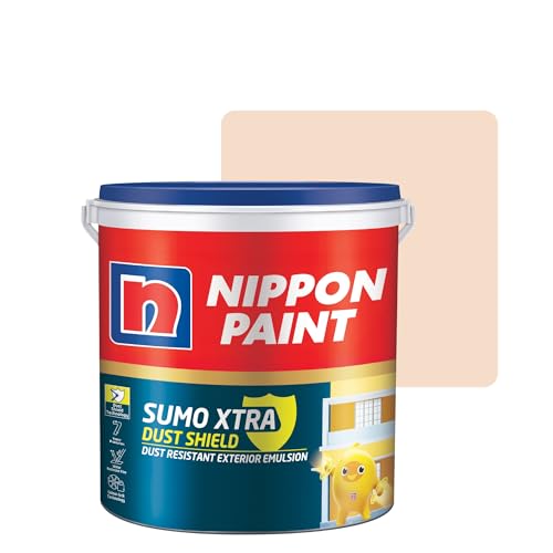Image of Nippon Paint Sumo Xtra Dust Shield Exterior Emulsion (20L, Sweet Peach) - Dirt Pickup Resistant, Colour-Lock, Water Resistant, Low VOC Wall Paint for Exterior Masonry Surfaces - 20 Litre