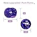 Aimengyingaizimo 2 Pack Pom Poms Cheerleading, Cheerleading Pom Poms for Girls with Baton Handle, Cheer Pompoms for Sports Team Spirit Cheering, Pompoms Cheerleader Kids (Purple, Upgraded Version)
