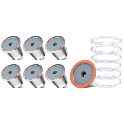 NOALTO Reusable K-Cup Coffee Filter for Keurig 1.0 & 2.0, 6-Pack with Silicone Seals