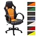 Produktbild Gaming Bürostuhl FIRE mit Kopstütze und hochwertiger Polsterung | Der höhenverstellbare Drehstuhl verfügt über eine Wippfunktion und Armlehnen | Schreibtischstuhl mit pflegeleichtem Kunstlederbezug | In verschiedenen Farben erhältlich, Farbe:orange