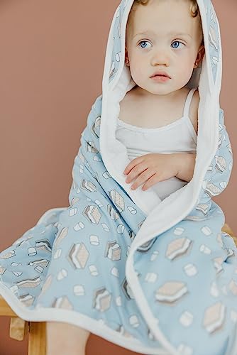 Image of Copper Pearl Hooded Bath Towels Premium Knit /Terry Cloth Baby Towels with Hood, Pockets, and Cool Designs - Great to Gift and Make Bath Time Fun - Baby Bath Towel, S'Mores