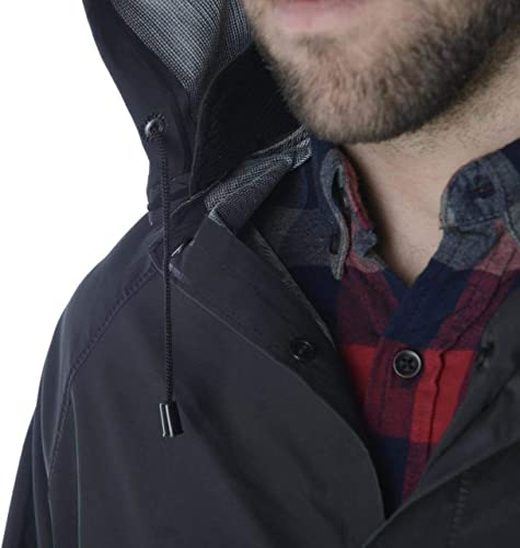 Cordova Rc35B60M Renegade .35 Mm Pvc/Polyester, Black 2-Piece Riding Coat, Leg Straps, Corduroy Collar, Ventilated Back/Underarms, 60" Length, Detachable Hood, Medium #TOP4