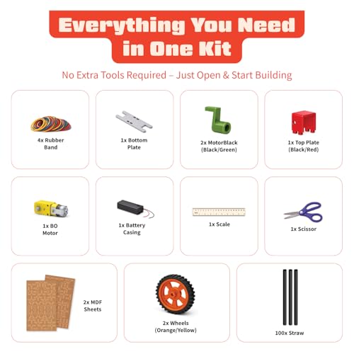 Image of PW 20 in 1 STEM Robots Kit for Kids Age 8-14, DIY Robotics Kit for Students | 200+ Components, Electronics, Engineering Projects, Science Experiment Kit