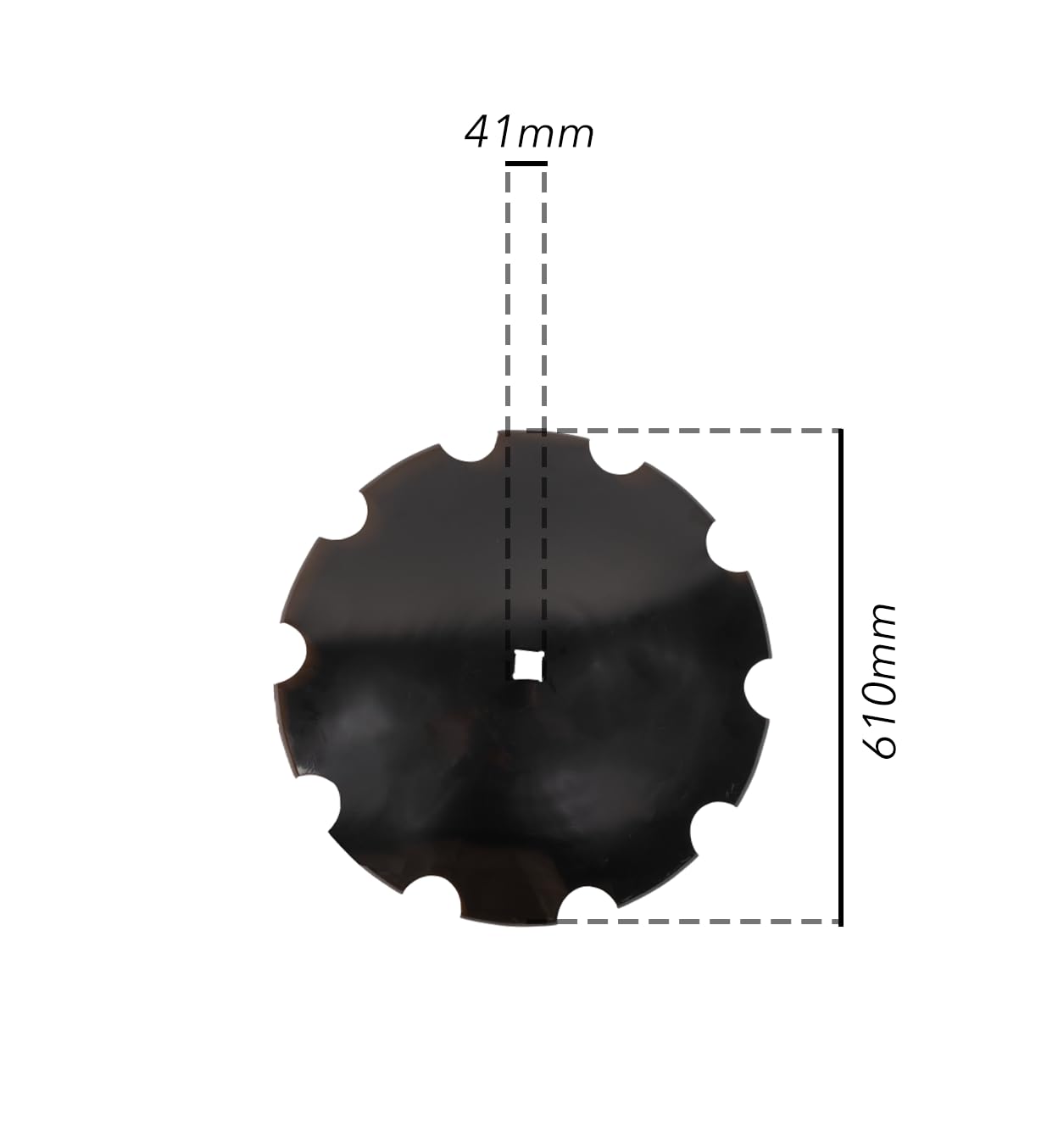 Ama Disco Frangizolle Dentato in Acciaio al Boro – Ø 610 mm, Spessore 5 mm, Foro Quadrato 41 mm, Ideale per Lavorazione del Terreno, Made in Italy