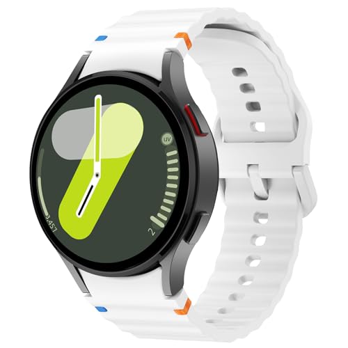 Wanme Bracelet pour Samsung Galaxy Watch 7, 20mm Bracelet de Sport en Silicone pour Samsung Galaxy Watch 7/FE/6/5/4 40mm 44mm/6 Classic/4 Classic/5 Pro/3...