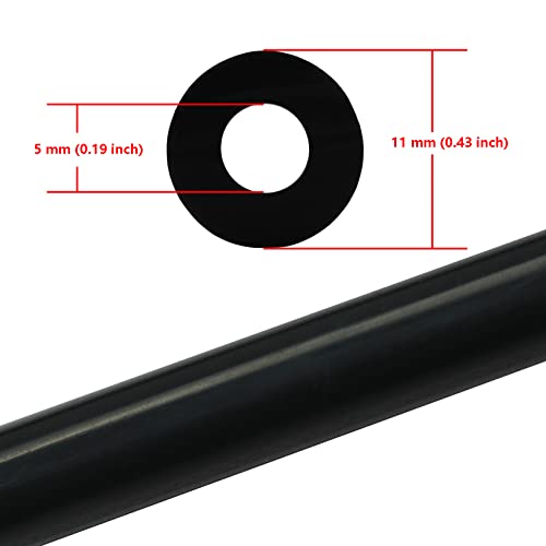 Ucreative 5FT ID 3/16" (5mm) High Temperature Silicone Vacuum Tubing Hose 130PSI Max Pressure Black