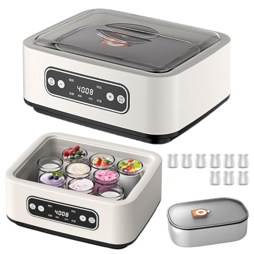Ultimate - Máquina para hacer yogur con control de temperatura, acero inoxidable probiótico para yogur casero, queso, tofu, fácil operación con un solo botón para la familia (9 tazas Reino Unido)