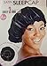 Satin Sleeping Cap, 23" JUMBO XL X-Large BLACK Breathable and Comfortable Material, Elastic Band, Accommodate Large Hair Curlers and Rollers, Keeps Hair Styles in Place and Silky Satin Material to Help to Prevent Hair Breakage