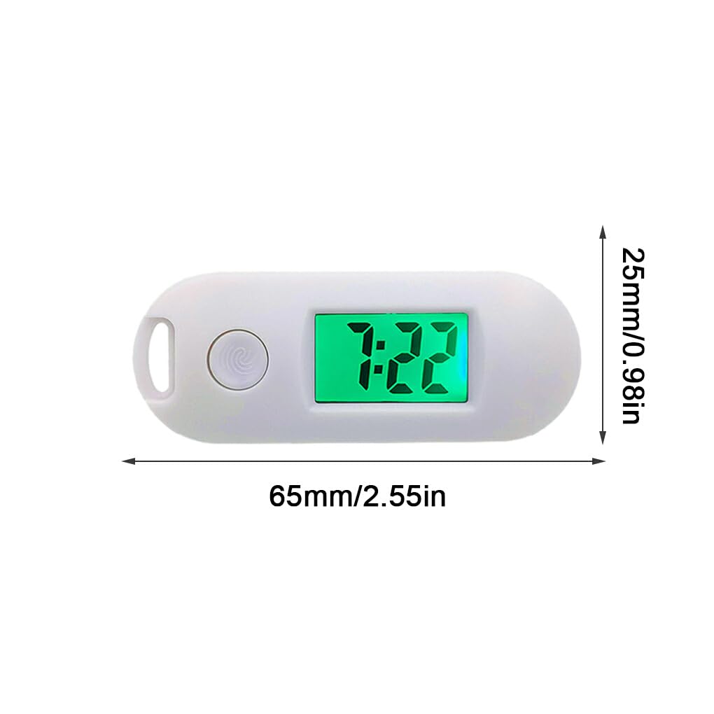 BEALIFE Reloj de Bolsillo electrónico Digital Compacto, Reloj electrónico Digital Multifuncional y portátil, Llavero ABS, Reloj de Bolsillo