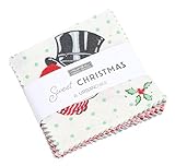 Sweet Christmas Mini Charm Pack by Urban Chiks; 42-2.5 Inch Precut Fabric Quilt Squares