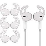 Ear Gel Covers Anti-Slip Silicone Soft Replacement Sport Earbud Tips Comfortable 4 Pairs (White)