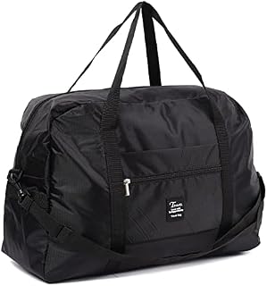 Foldable Travel Duffel Bag, TRIPON Carry on Luggage Cabin Bag Underseat 45x36x20 New Easyjet Weekender Overnight Bag , Waterproof Travel Bag Lightweight Holdall Maternity Hospital Bag --(35L ,Black)