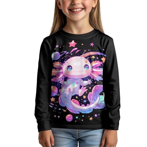 Image of Uourmeti Girls Graphic Tees Long Sleeve T Shirts for Teens Casual Tshirts Junior Sportswear Fall Tops