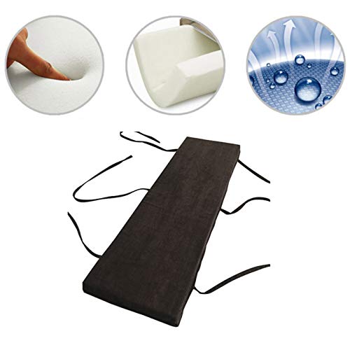 Coussin de banc 3 places velours pour soulager les assises dures - 4