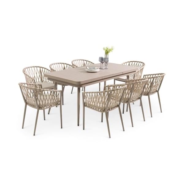 Patioco Essgruppe Sunny ausziehbar Champagner