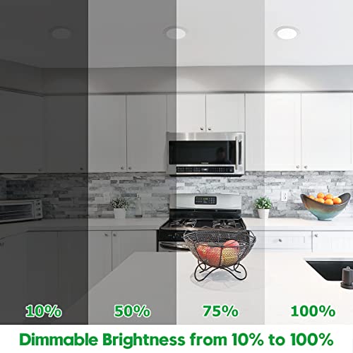 Tdlol 12 Pack 6 Inch 5Cct Led Recessed Ceiling Light With Junction Box, 12W 100W Eqv Recessed Lighting, 2700K/3000K/3500K/4000K/5000K Selectable, Dimmable Led Can Lights, 1050Lm High Brightness #TOP3
