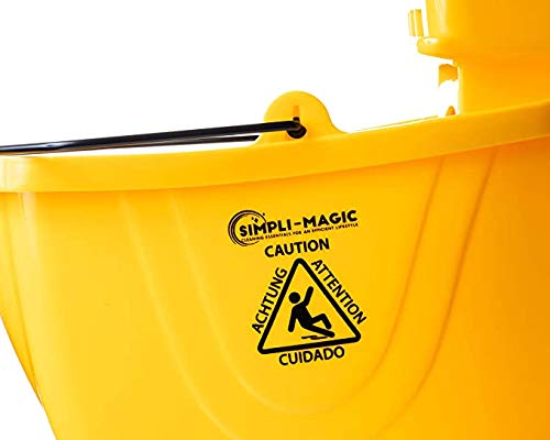 Simpli-Magic 79358 Commercial Mop Bucket With Side Press Wringer, 26 Quart, Yellow #TOP2