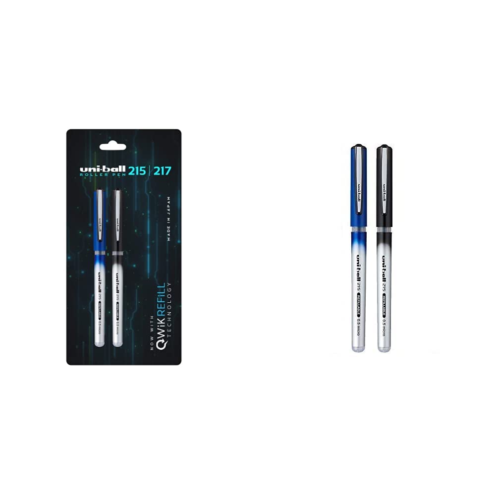 Liquid Ink Uniball 215 Pen 10 X UNI-BALL UB-215 RollerBall Pen Mm Fine,  Refillable Liquid