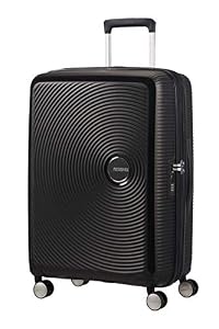 American Tourister Soundbox - Spinner M Erweiterbar Koffer, 67 cm, 71.5/81 L, Schwarz (Bass Black)