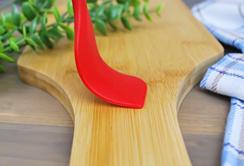 Silcony Set Of 4 Pure Silicone Spatulas Spoon Pastry Basting Brush Heat Resistant (11"-8.4") (4, Spatula Set - Red) #TOP7