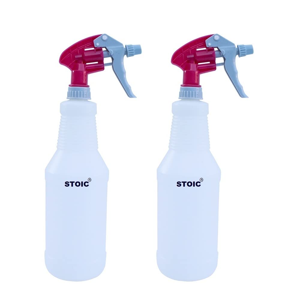 STOIC Car Detailing Unbreakable Plastic Empty Spray Bottles Double-Shot Trigger (Pink) For Multipurpose Sprayer (Pack of 2) (B0C3LV7LKG) Amazon Price History, Amazon Price Tracker