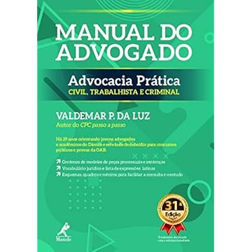 Capa do livro Manual do advogado: advocacia prática civil, trabalhista e criminal