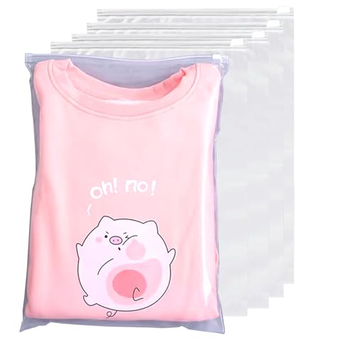 ATB-Foger 30Pcs Transparent Resealable Bag Reusable Zip Lock Bags Perforated Ziploc Bags for Clothes, Shoes, Cosmetics 40 x 30cm