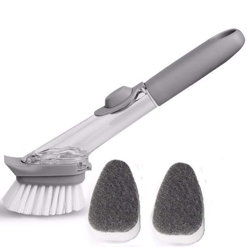 VOLCANO Kitchen Dish Bowl Cleaning Long Handle Brush Scrubber with Extra 2 Refill Dish Wand Brush Set Liquid Soap Dispenser Tool Dish Washing Sponge (Pack of 1_Multi Color) (B0CV9S833K) Amazon Price History, Amazon Price Tracker