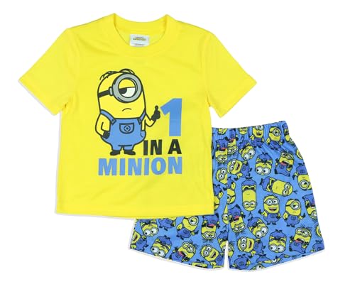 INTIMO Despicable Me Boys' Movie Minions 1 In A Minion Sleep Pajama Set Shorts2
