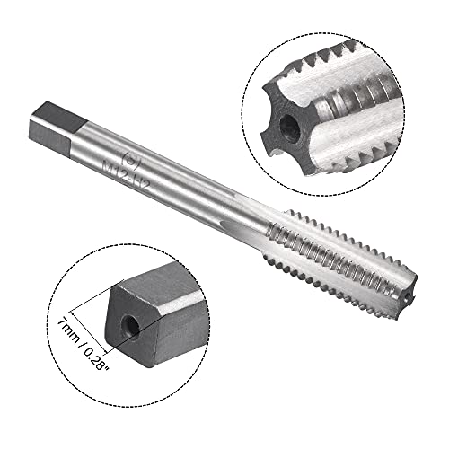 Uxcell M12 X 1.75Mm Metric Tap And Die Set, Hss Machine Thread Screw Tap With Alloy Tool Steel Round Threading Die #TOP2