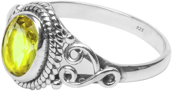 Avicrafts Citrin Stone Ring 925 Sterling Silver Statement Ring For Women Handmade Gemstone Christmas Jewellery Gift For Her - Image 3