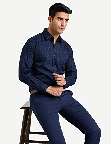 Image of Diverse Men's Cotton Printed Full Sleeve Regular Formal Shirt