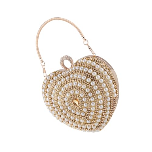 Sac main portable doré serti de cristaux pochette de luxe Gatuida