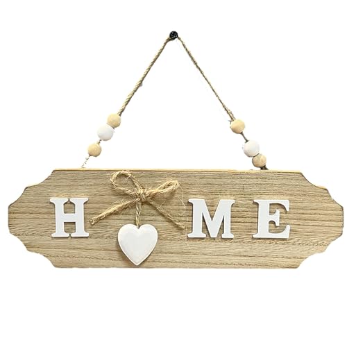 Cartel de bienvenida a casa – Cartel para puerta de madera con diseño de letra para la casa | Cartel ovalado de bienvenida de madera único de 25,8 x 0,8 x 8 cm, cartel versátil para puerta de