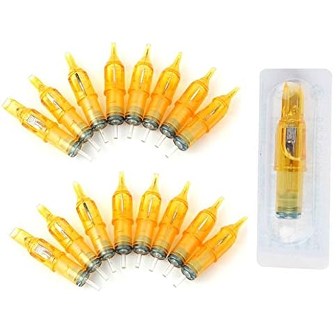 Pirate Face Tattoo (100) Mixed Assorted Disposable Tattoo Needle Cartridge 100 Pcs RL, RS, M1 by Pirate Face Tattoo Cover
