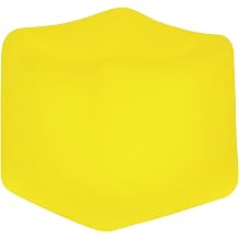Square Stress Cube Squishy Toy - Slow Rising Gel Fidget Cube for Kids & Adults, Sensory Toy for Anxiety Relief, ASTM Certified, BPA-Free Soft Squeeze Ball, 2.25 Inch Blue Yellow