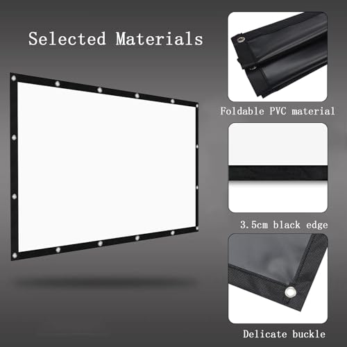 Pantalla de proyector portátil 16:9 de 180 pulgadas miniatura 4
