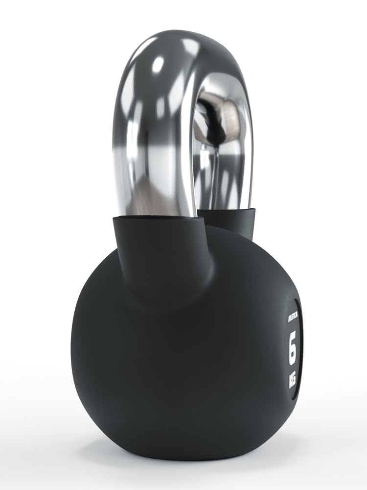 ATLETICA Kettlebells | 4-32 kg | gumowane hantle kulowe z chromowanym uchwytem | wysokiej jakości stop stali | jakość studyjna | funkcjonalny trening całego ciała, waga 28 kg