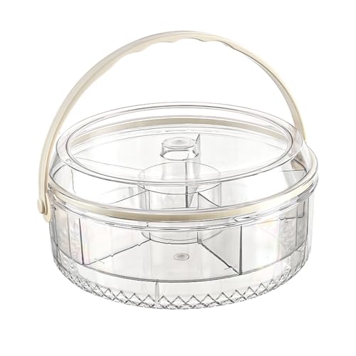 2. Bandeja de hielo transparente con múltiples compartimentos con tapa extraíble para frutas frías, sushi, reuniones de entretenimiento, conservador de aperitivos fríos de tres capas