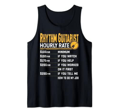Rhythm Guitarist Hourly Rate Rhythm Guitar Players Musician Camiseta sin Mangas