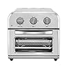 Cuisinart Compact Air Fryer Toaster Oven, Stainless Steel Fryer with 6-in-1 Functions, Adjustable Temperature, Includes Oven Rack, Baking Pan and Air Fry Basket, TOA-26