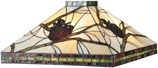 17" Square Pine Branch Mission Shade