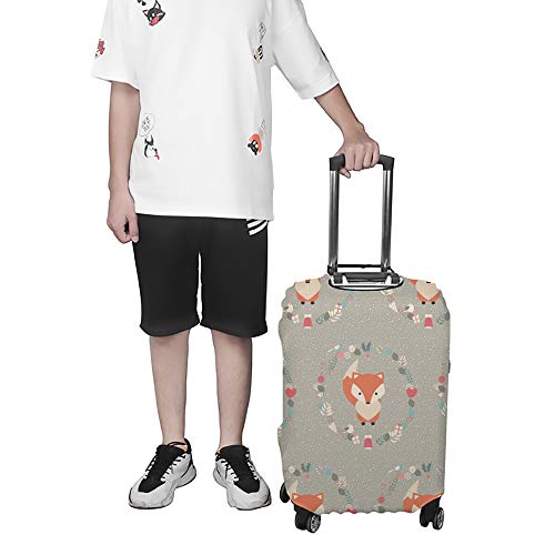 Housse de bagage renard de Noël CHEHONG en polyester élastique lavable