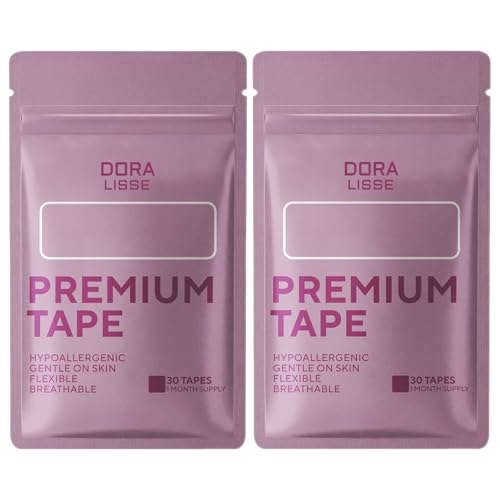 doralisse Premium Tape for Women & Men 60-Day Supply Comfortable Fit Strong Hold Flexible & Durable 60 pcs (Pink)