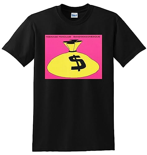 wowoAOreww Teenage Fanclub T Shirt bandwagonesque Vinyl cd Cover Small Medium Large XL Black
