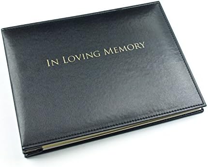 In Loving Memory - Funeral Guest Book - Loose Leaf Page Format - Presentation Boxed - Black - Size: 10.5" x 7.6"