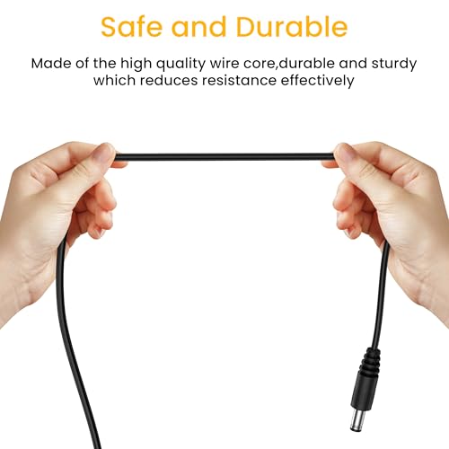 Meliya USB to DC 5V Power Cord, USB-A Male to DC 5.5mm x 2.1mm Power Plug Connector Charge Barrel Jack Power Cable, 2Pack-3.3ft - Image 5