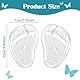 3 Paar Transparent und Rutschfest Flip-Flop-Einlagen,Komfort Zehenschutz Flip Flop,Selbstklebendes Zehentrenner-Sandaleneinlagen Kissen für Flips-Flops